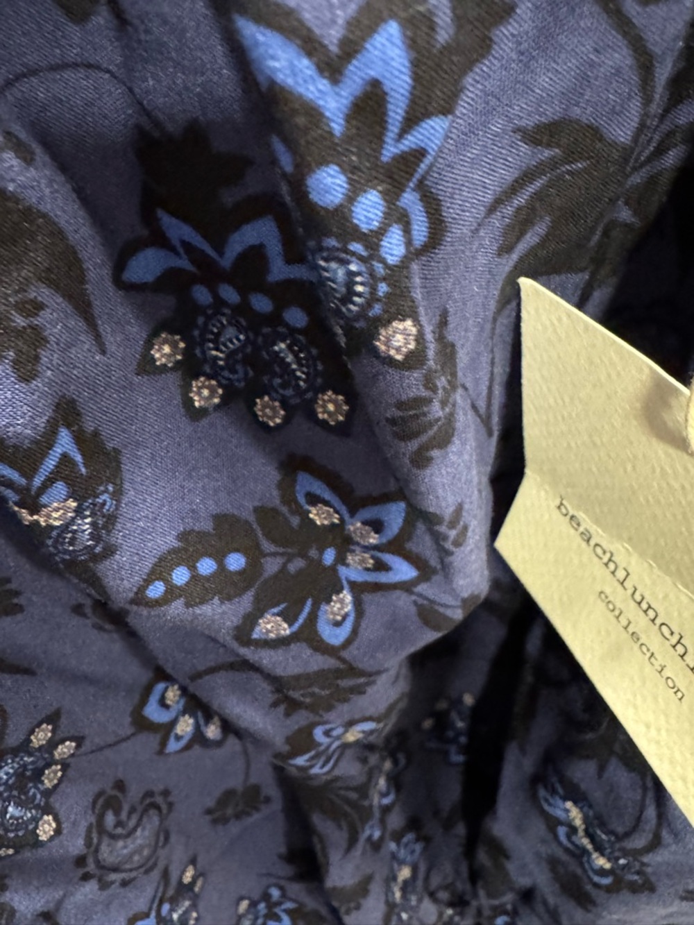 beachlunchlounge Navy Blue Floral Maxi Dress - Picture 2 of 7